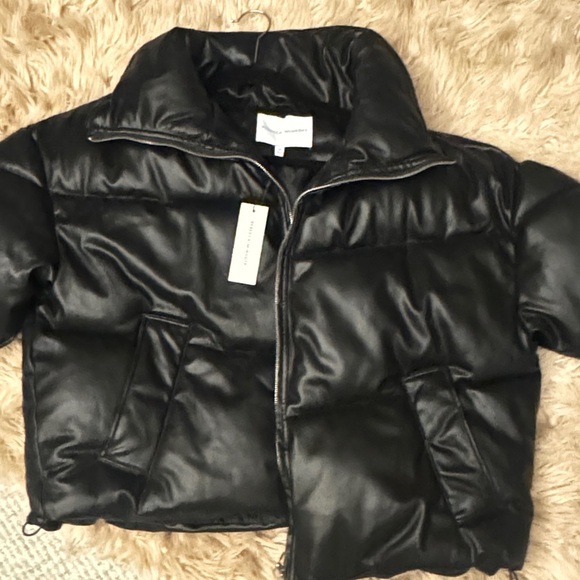 Rebecca Minkoff |Blk Oversized  Leather Full Zip Jacket Size M NWT!!! - Picture 6 of 15